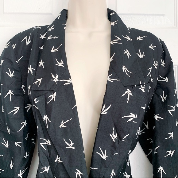 Vintage Black White Print Blazer - Picture 7 of 7